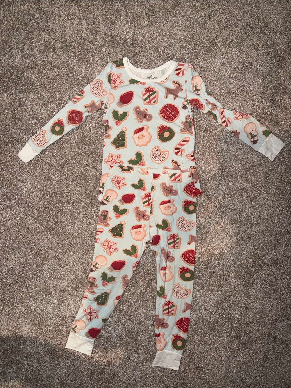 Caden Lane Teal Blue Holiday Pajamas